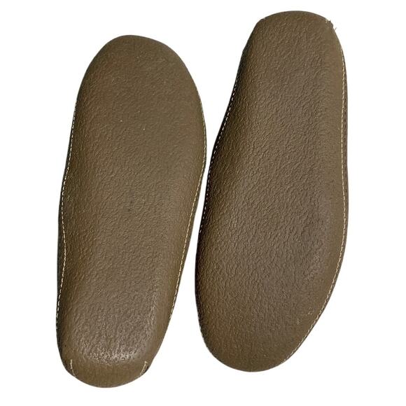 L.L. Bean Men’s Slippers Size 11 — Brown, Leather, Fuzzy Lined - Picture 5 of 6